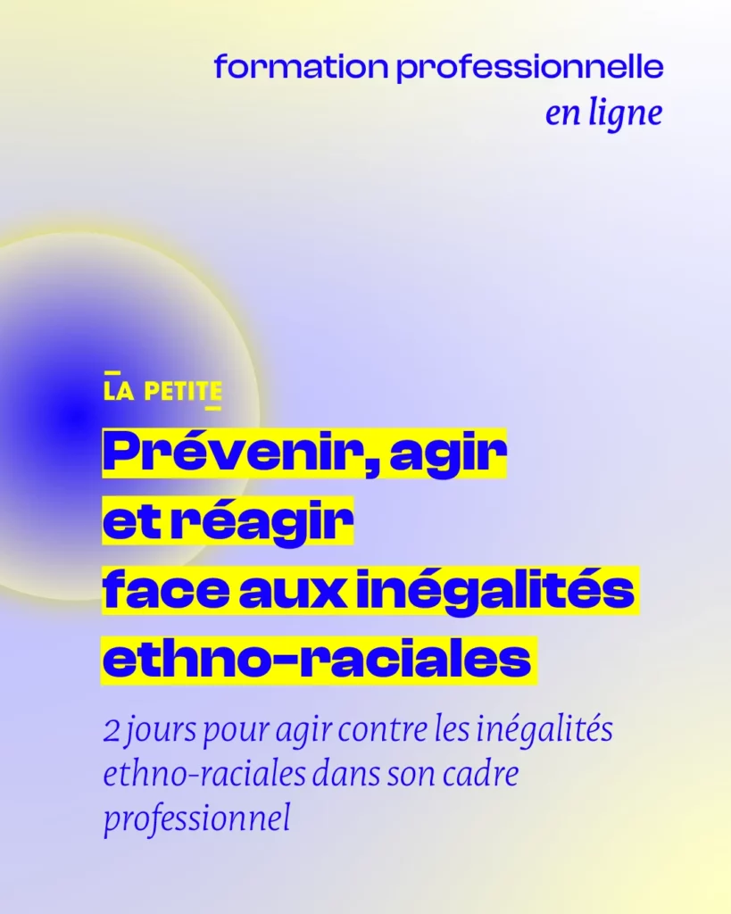 Formation professionnelle : "Prevenir, agir et réagir face aux ingéalités ethno-raciales" - La Petite