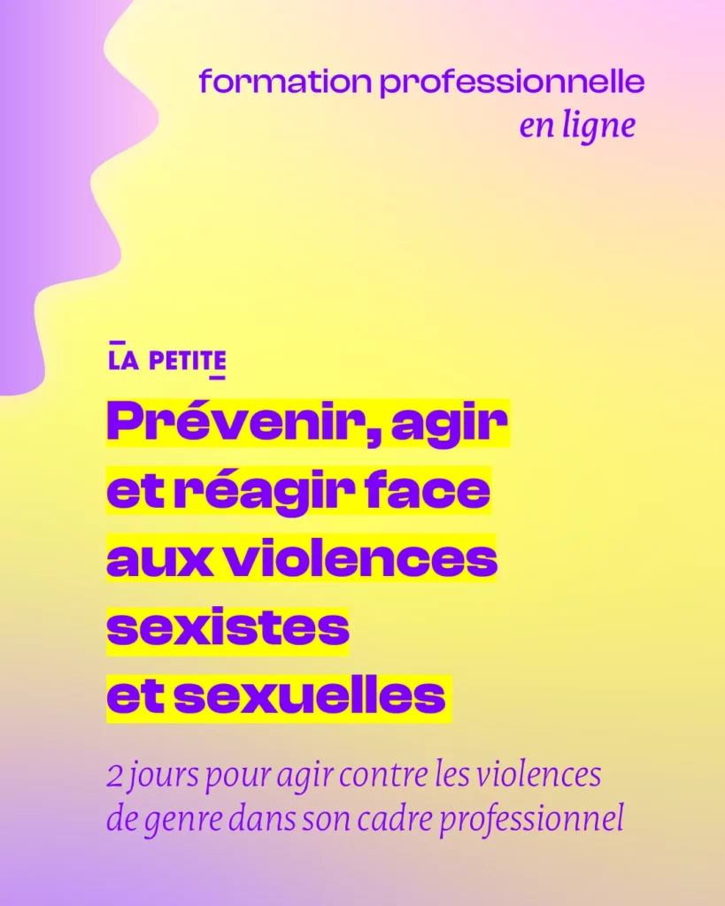 Formation "Prévénir, agir et réagir aux violences sexistes et sexuelles" - La Petite