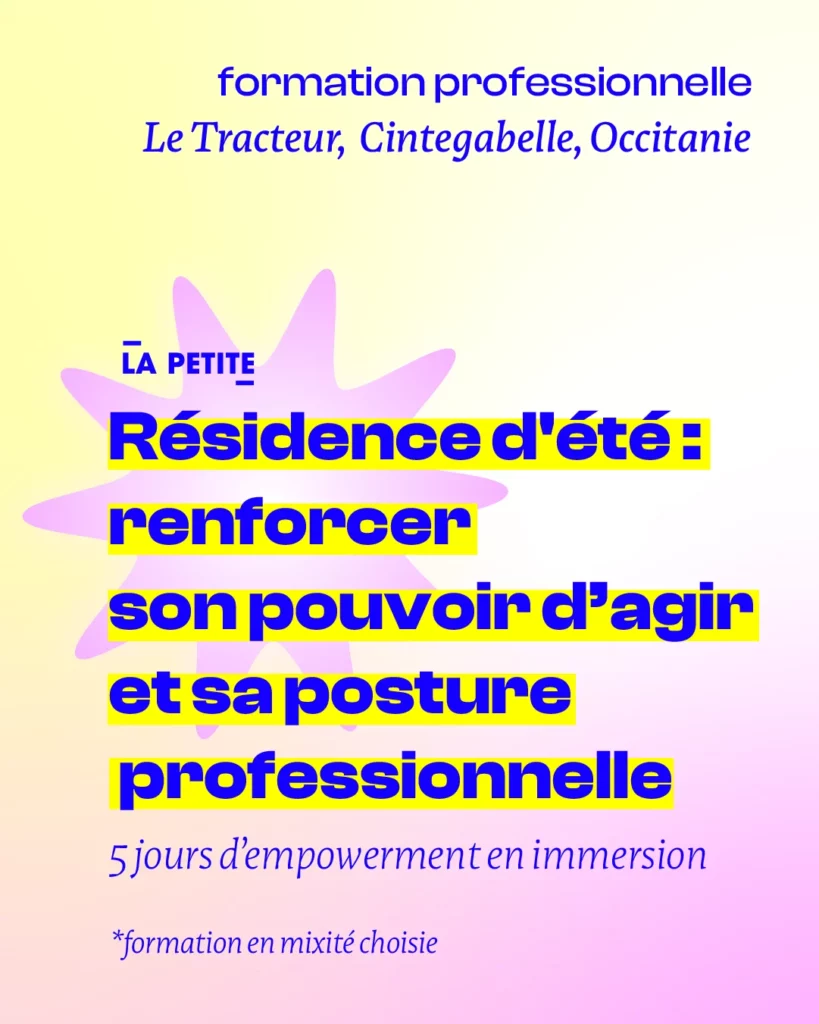 Résidence d'été : "Renforcer son pouvoir d'agir et sa posture professinnelle" - La Petite